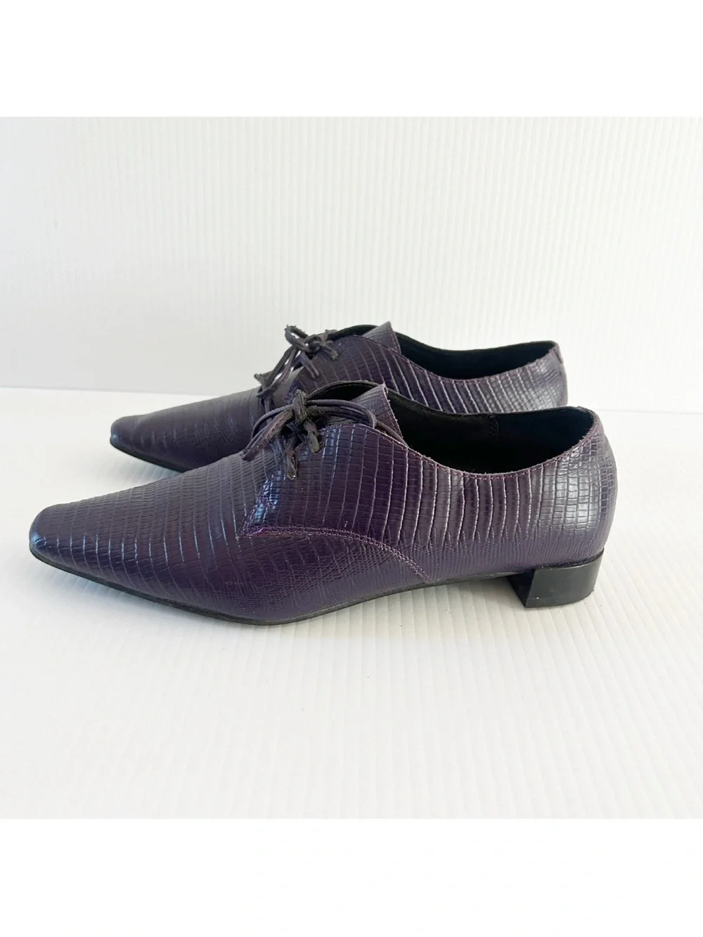 Jeffrey Campbell Platform Oxford Shoes Square Toe Women’s Purple Sz 8